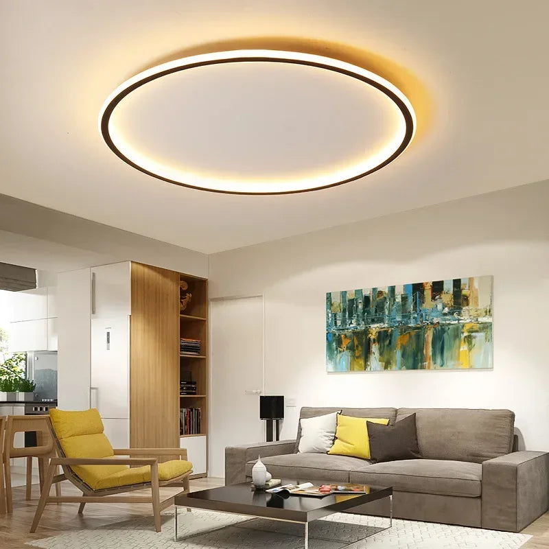 Ceiling light installed above a dining table