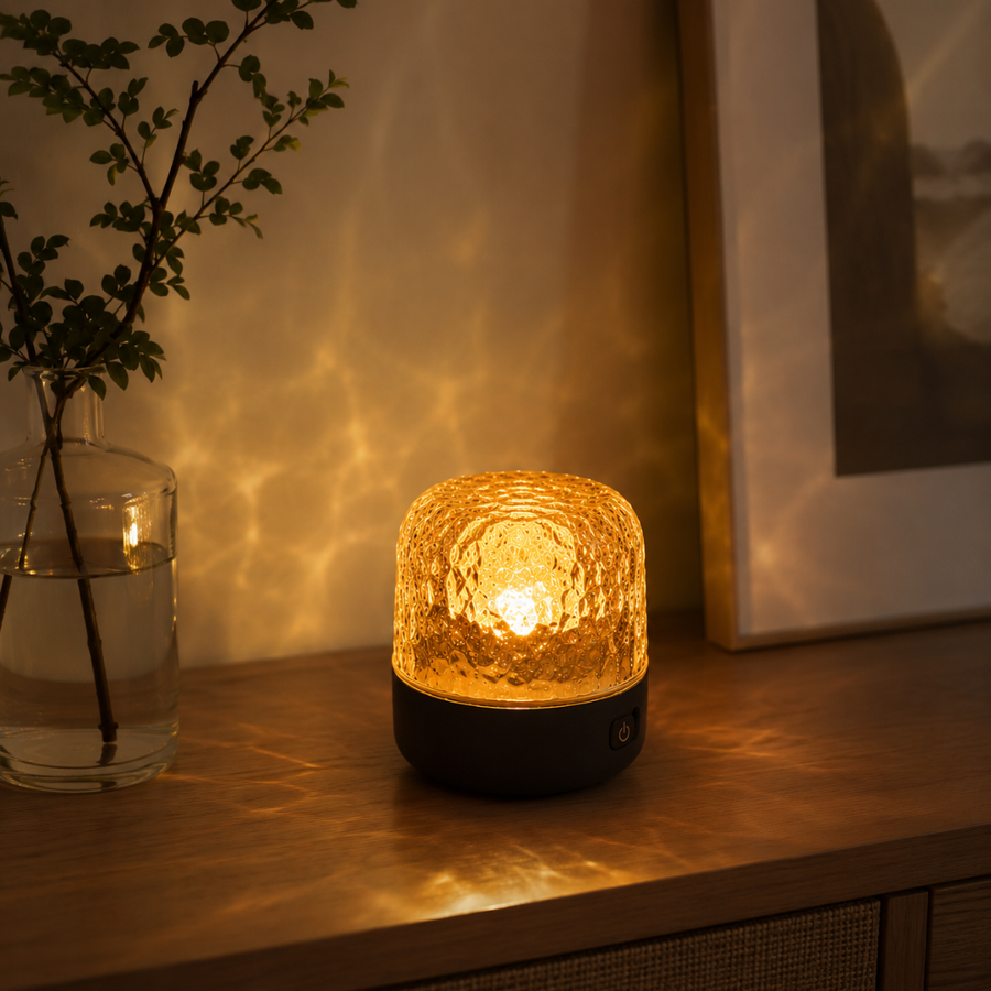 Havie Lamp underside showing the 360-degree Bluetooth speaker.
