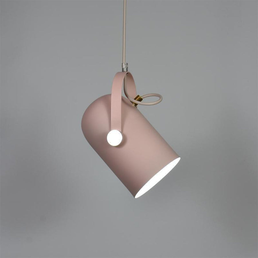 Pendant lamp installed above a dining table