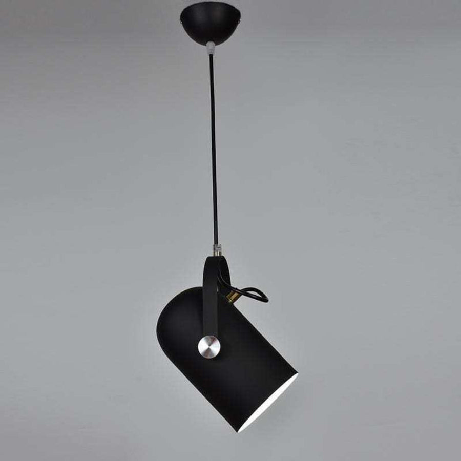 Close-up of the pendant lamp's minimalist shade