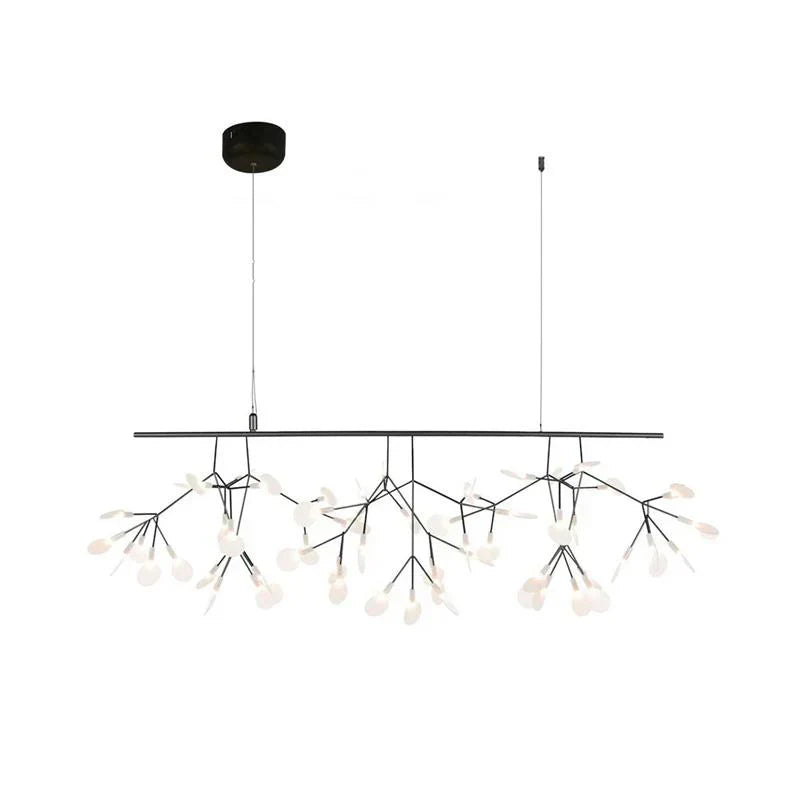 Side view of the multi-head LED chandelier