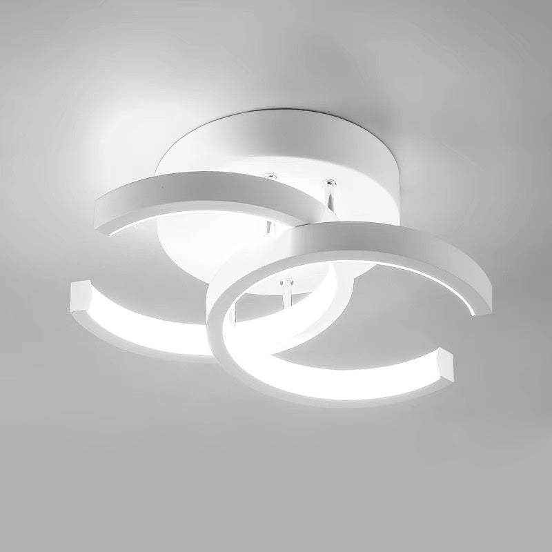 Modern geometric LED ceiling light ceiling mount detail