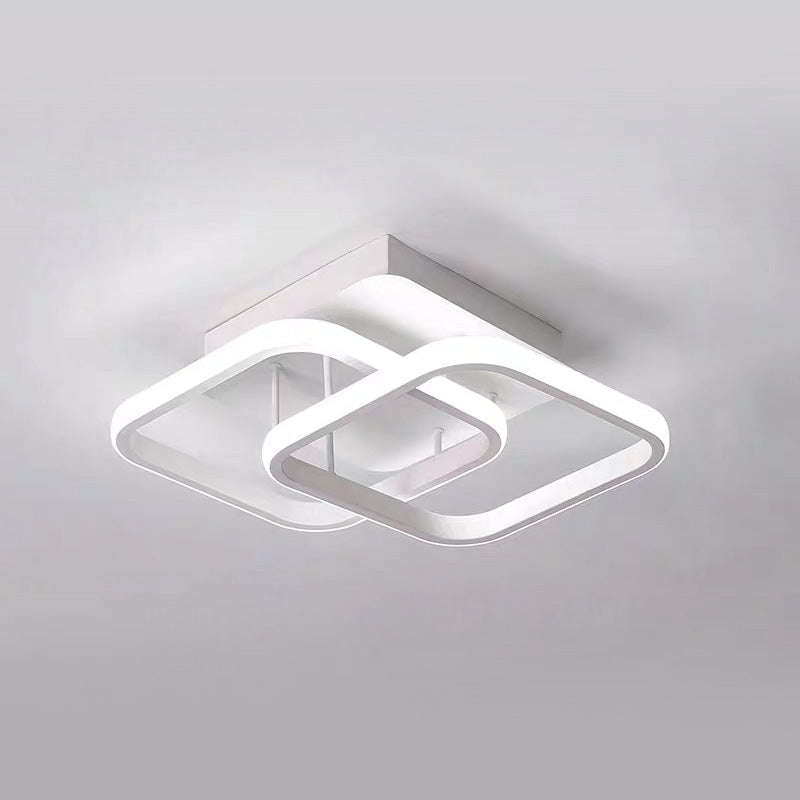 Modern geometric LED ceiling light with switch control