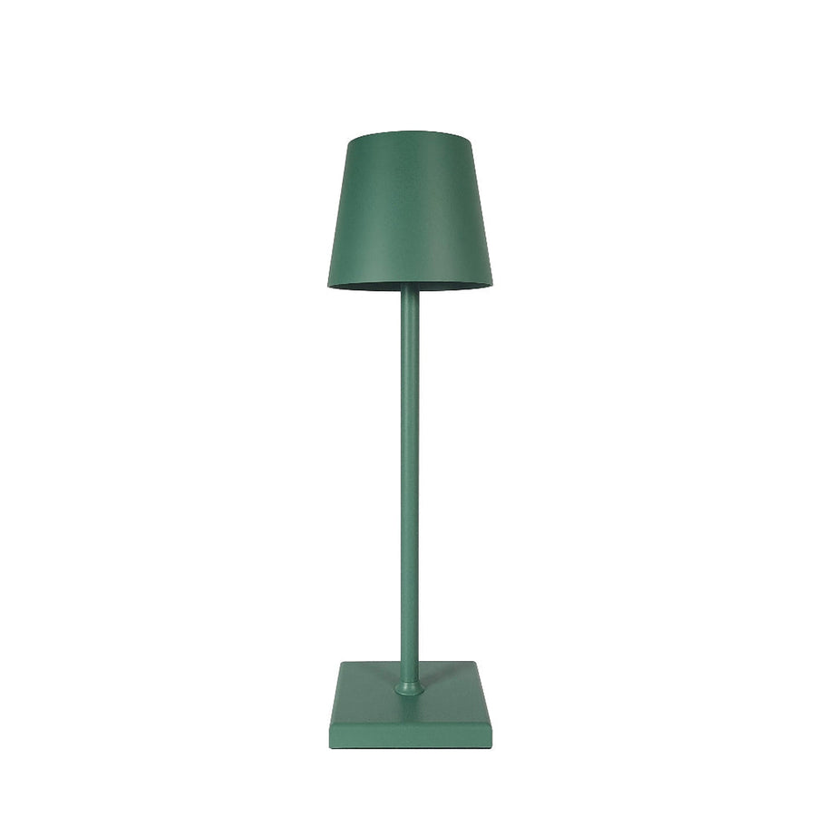 Rechargeable table lamp displayed in different color options