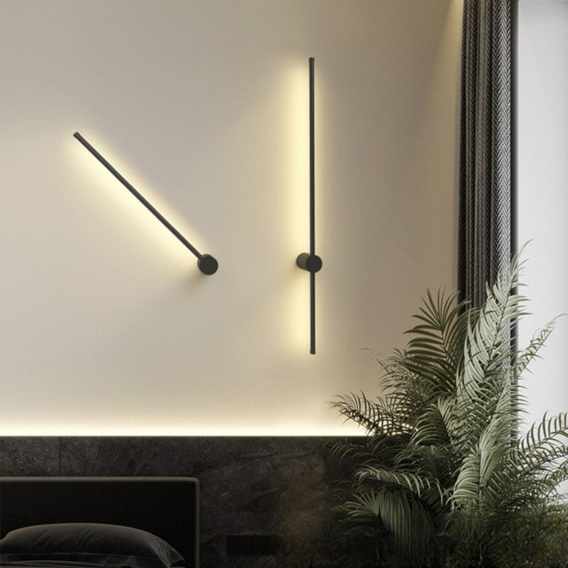 Detail shot of the LED wall lamp's sleek finish