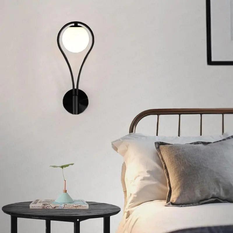 Wall sconce styled in a modern living room.