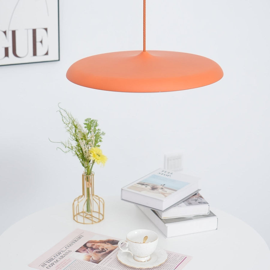 Modern minimalist LED pendant light in macaron colors, image 10