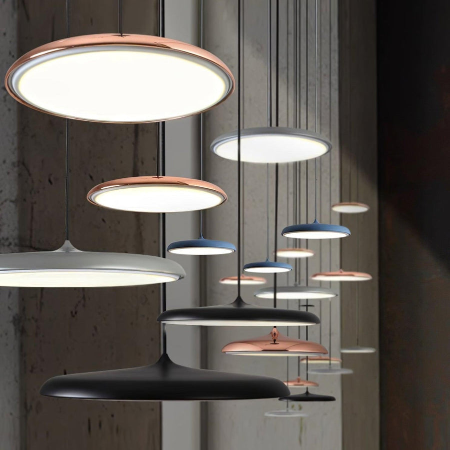 Modern minimalist LED pendant light in macaron colors, image 15
