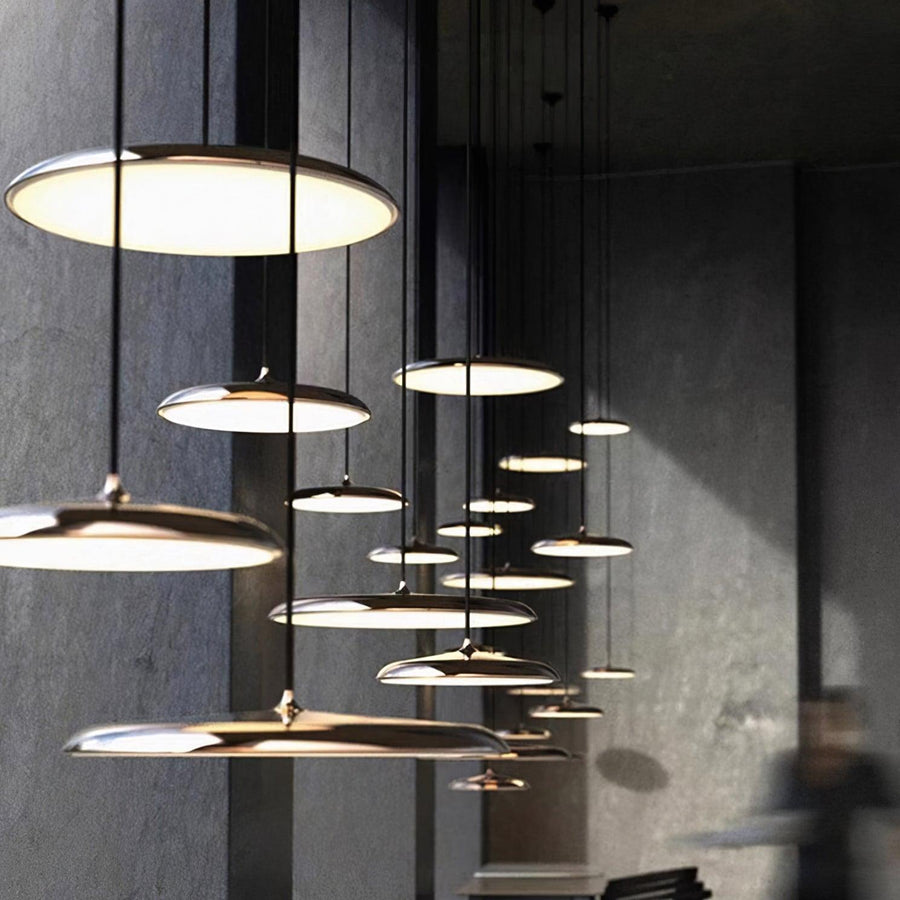 Modern minimalist LED pendant light in macaron colors, image 20