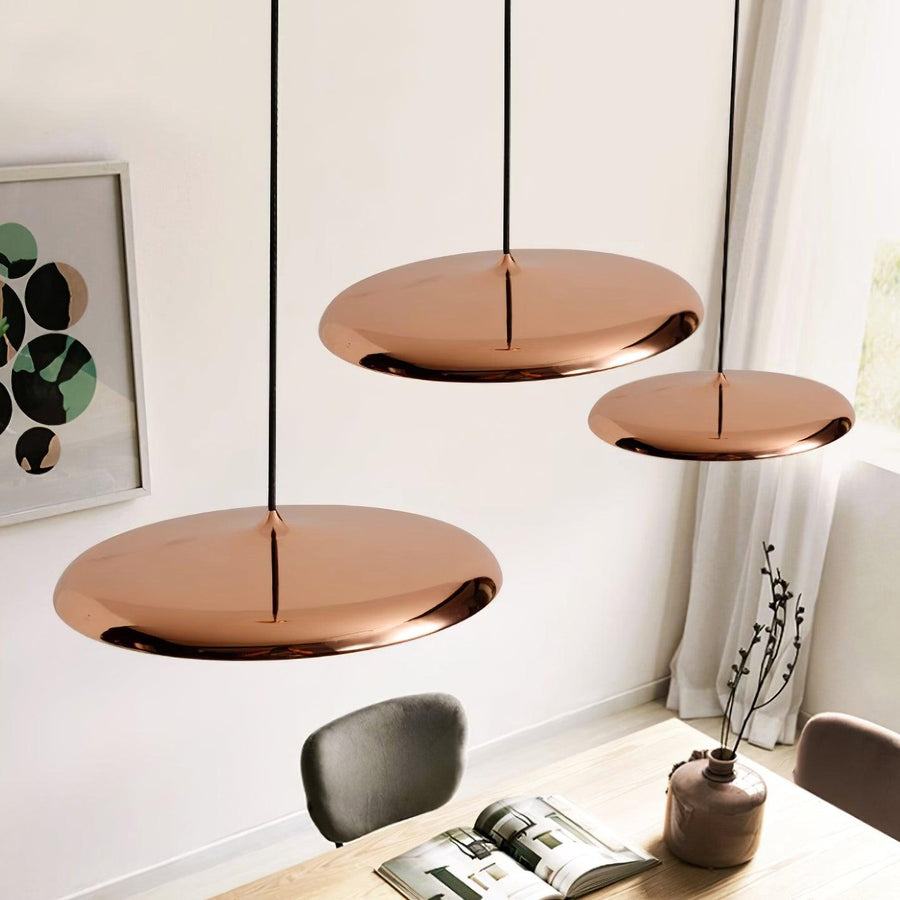 Modern minimalist LED pendant light in macaron colors, image 3