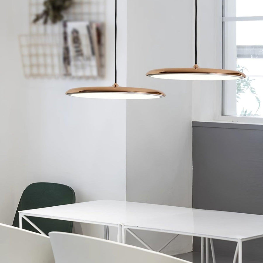 Modern minimalist LED pendant light in macaron colors, image 5