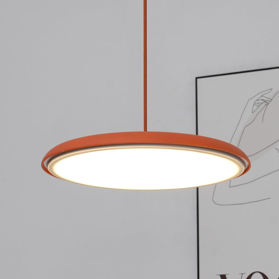 Modern minimalist LED pendant light in macaron colors, image 7