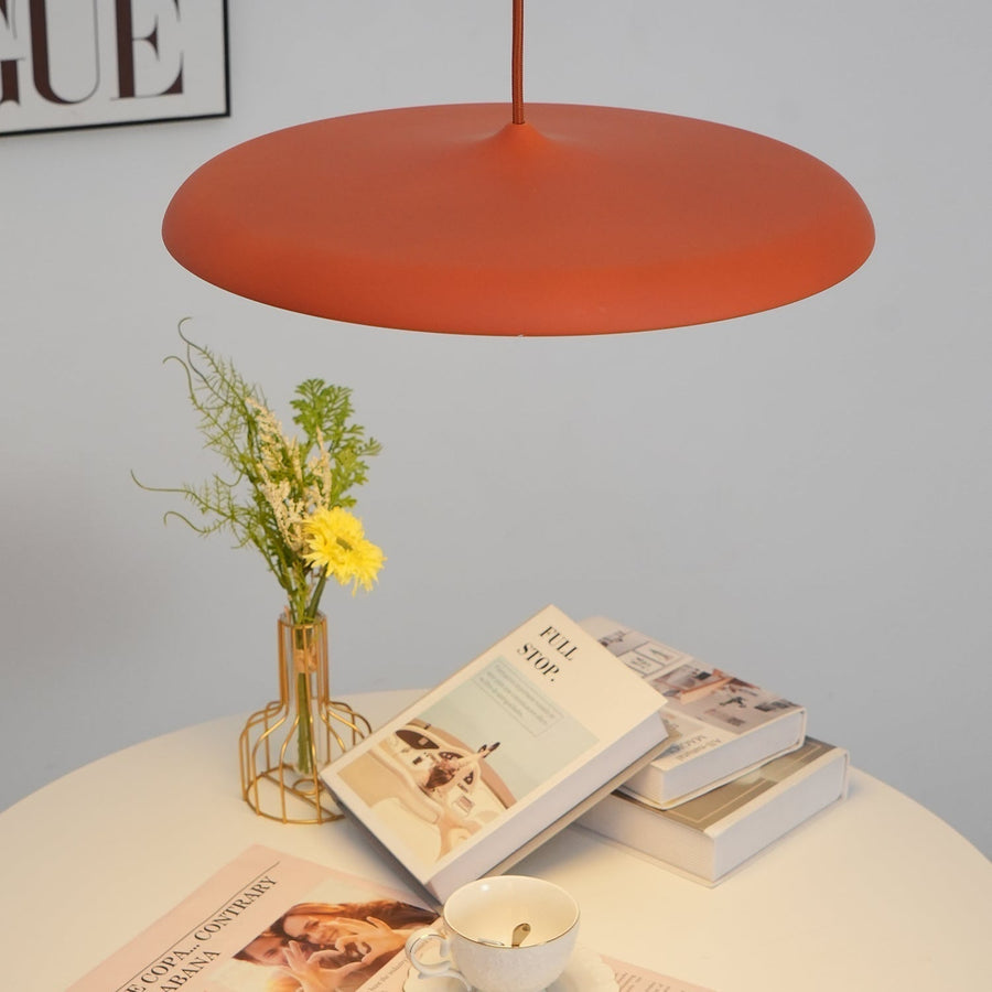 Modern minimalist LED pendant light in macaron colors, image 8