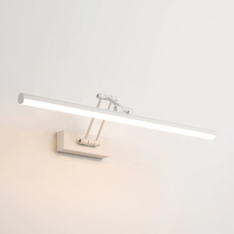 Wall lamp glowing warmly in a dim room