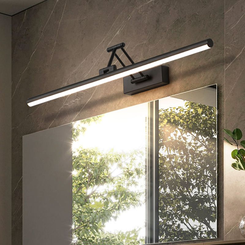 Wall lamp shown in black finish on a light wall
