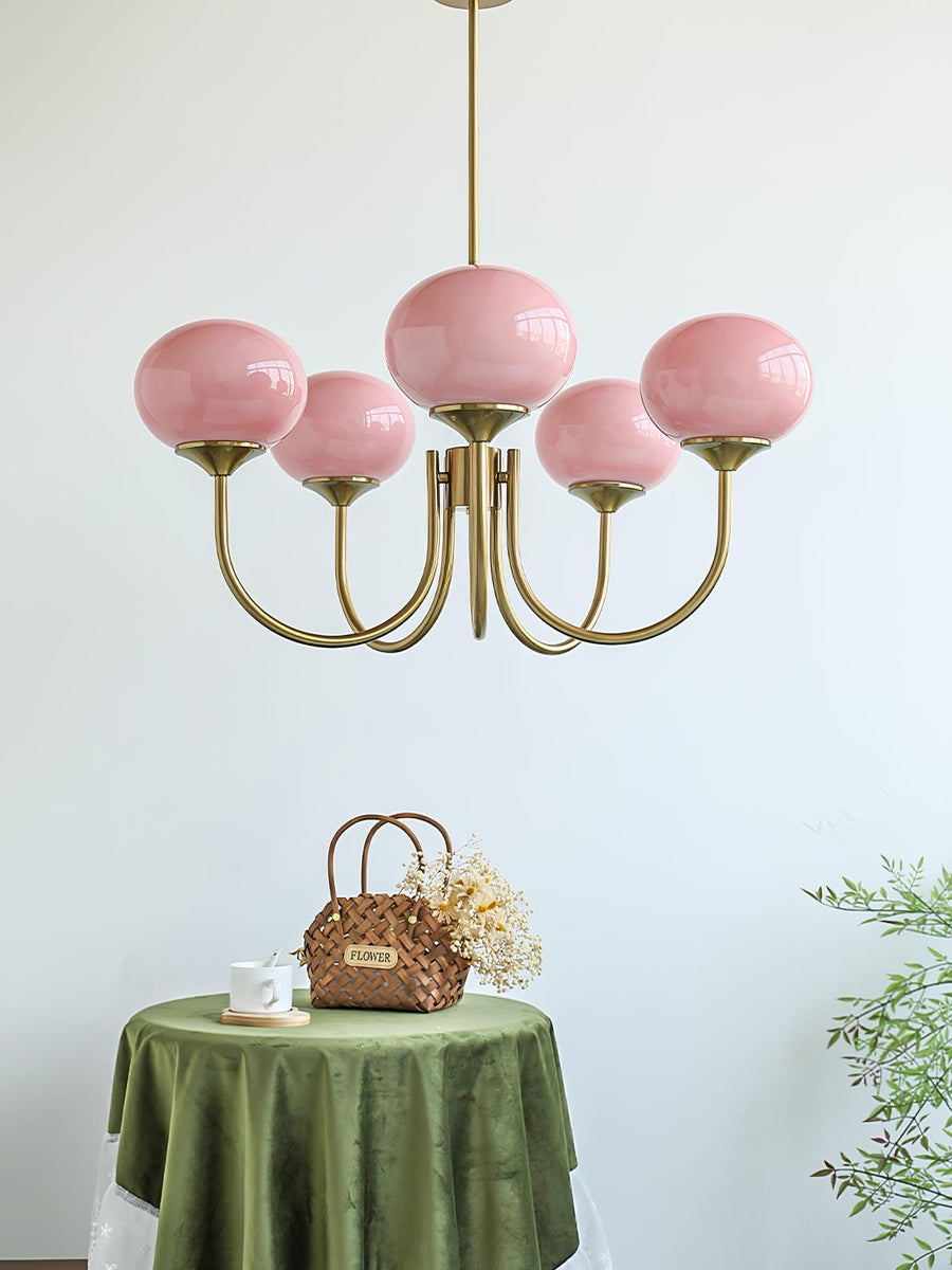 Detail of chandelier's metal arm joints