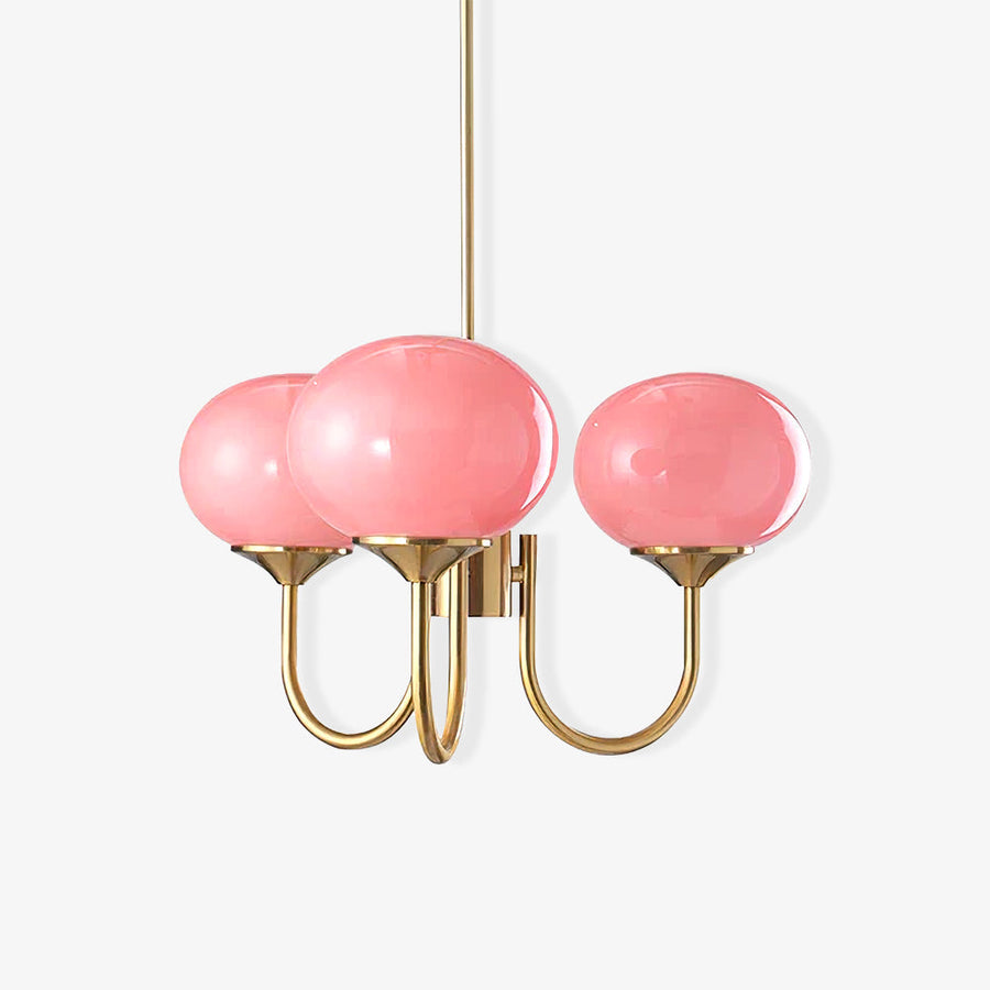 Chandelier styled with neutral home decor