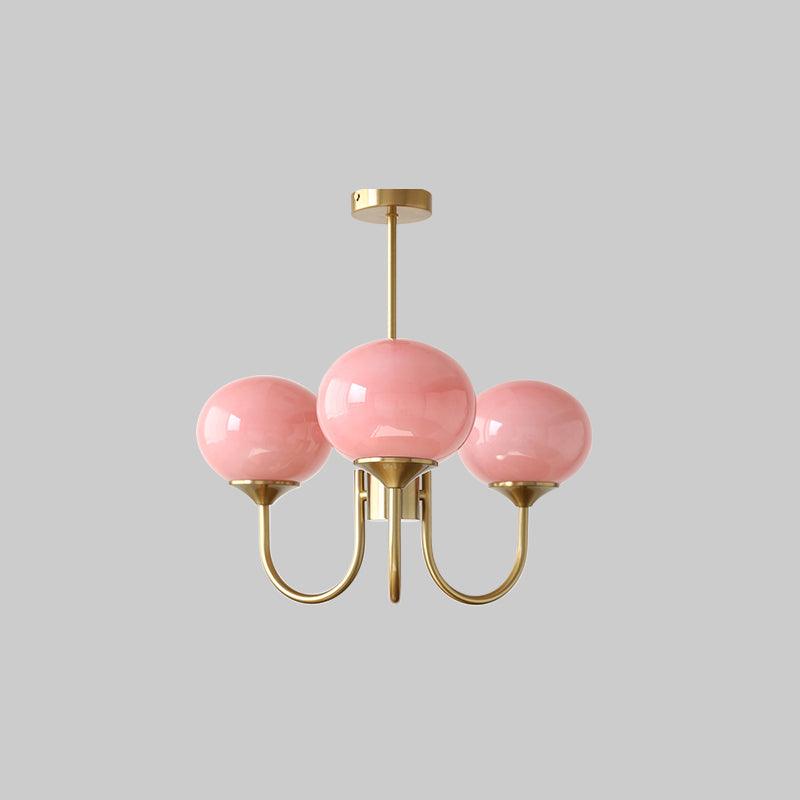 Side view of chandelier's multiple heads