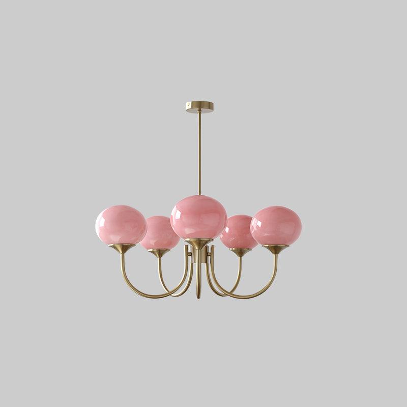 Chandelier styled above a reading chair