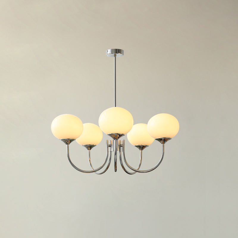 Chandelier styled in a contemporary living space