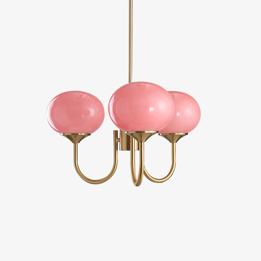 Detail shot of chandelier's metal frame