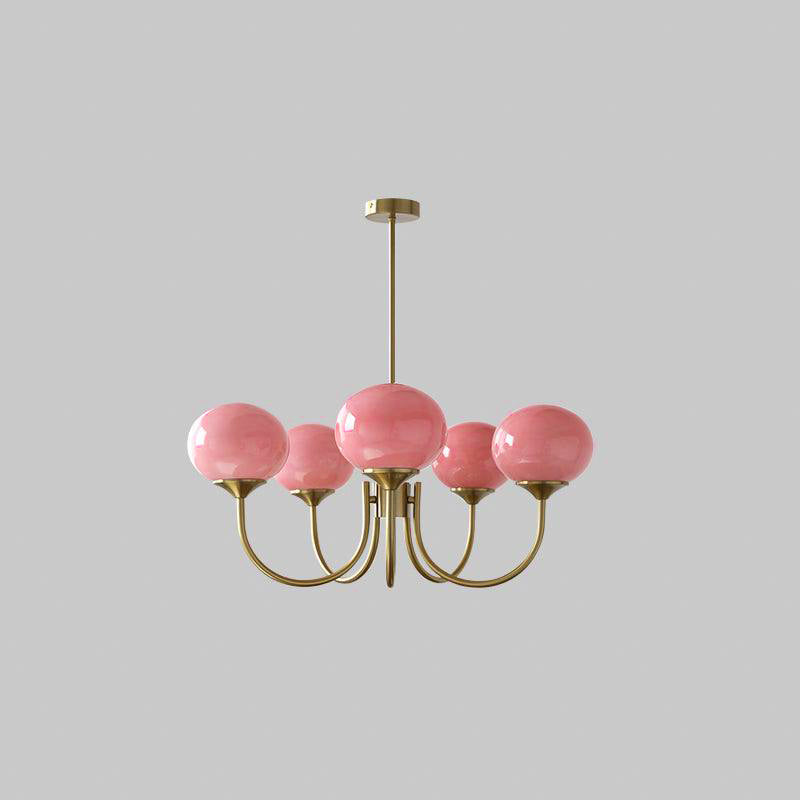 Chandelier hanging in a well-lit foyer