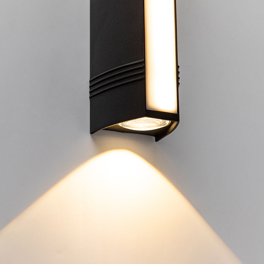Outdoor wall light shown with white light setting