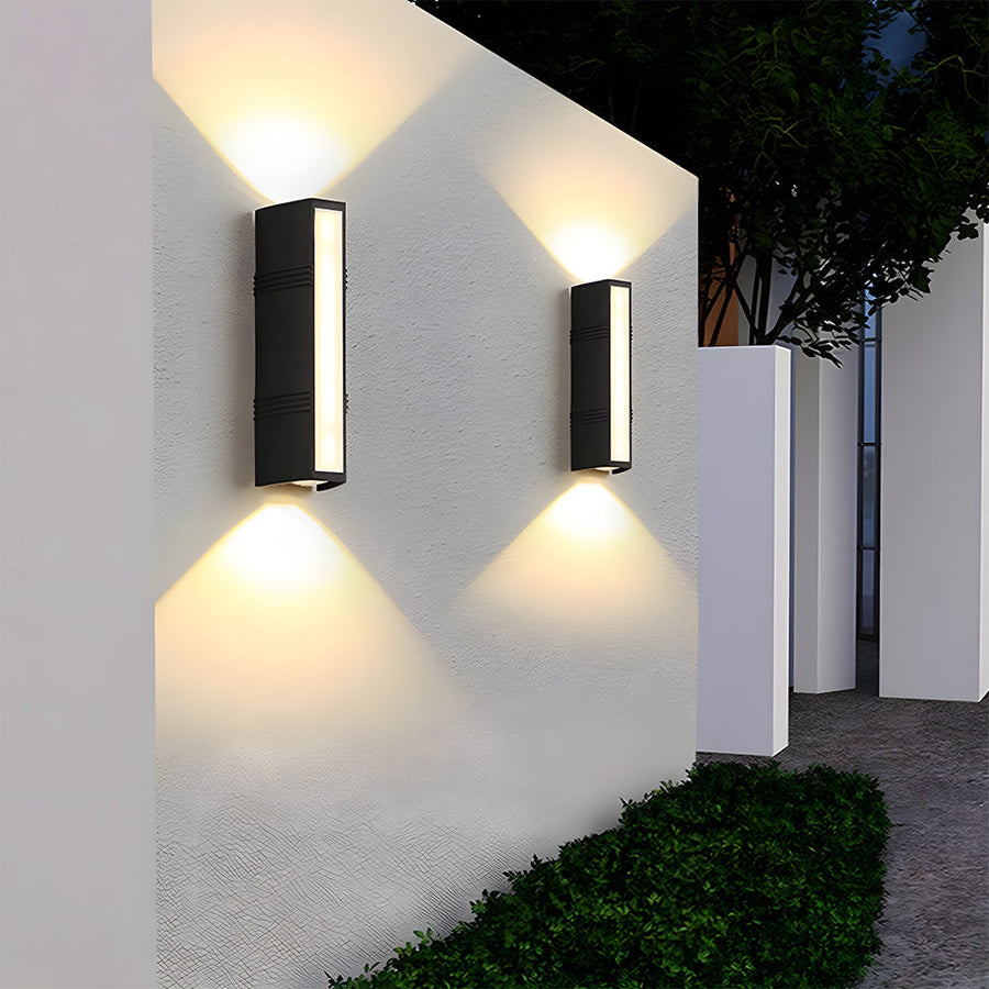 Side view of the minimalist LED wall fixture