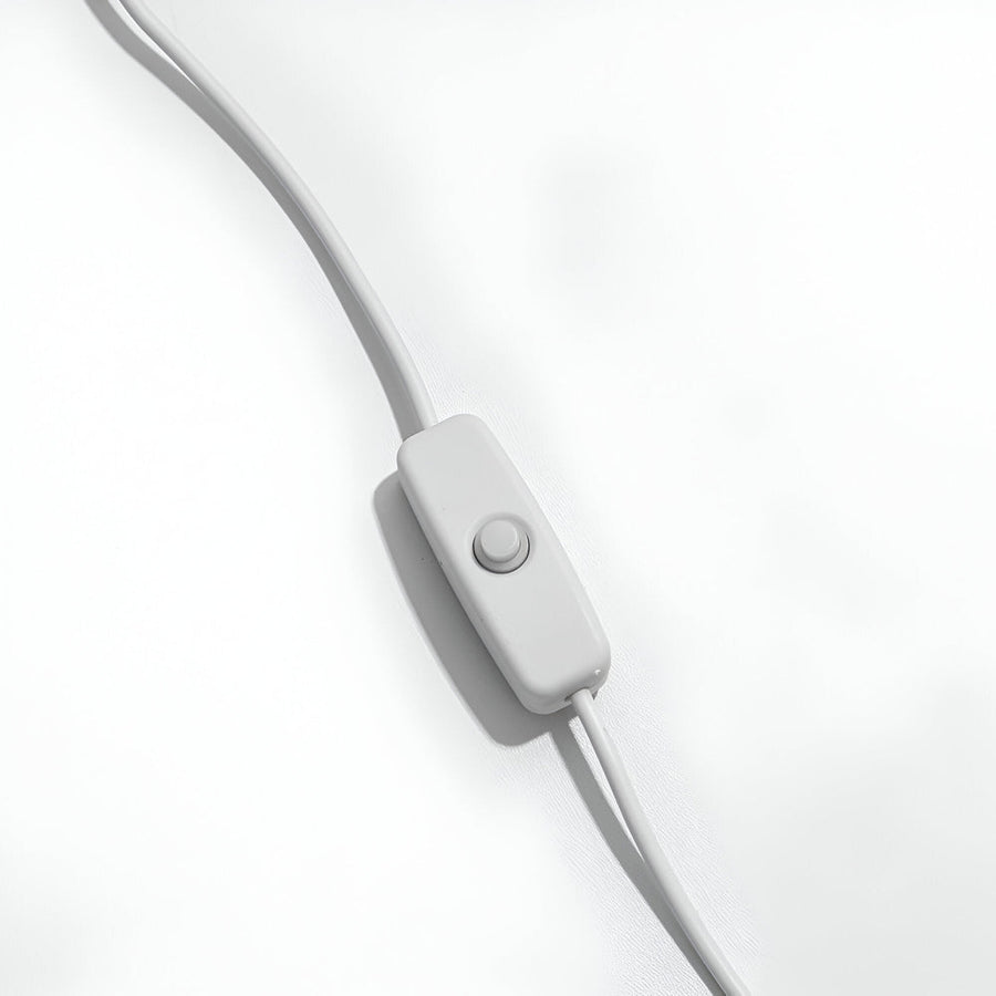 Front view of the minimalist gold table lamp