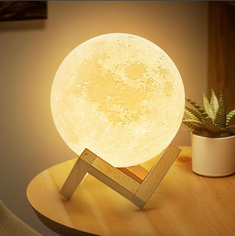 Side view of the Japandi table lamp design