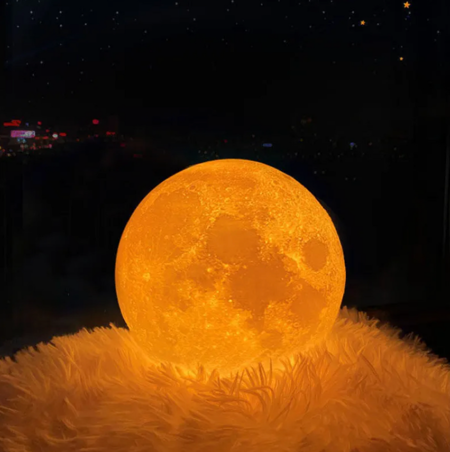 Table lamp shown on a nightstand