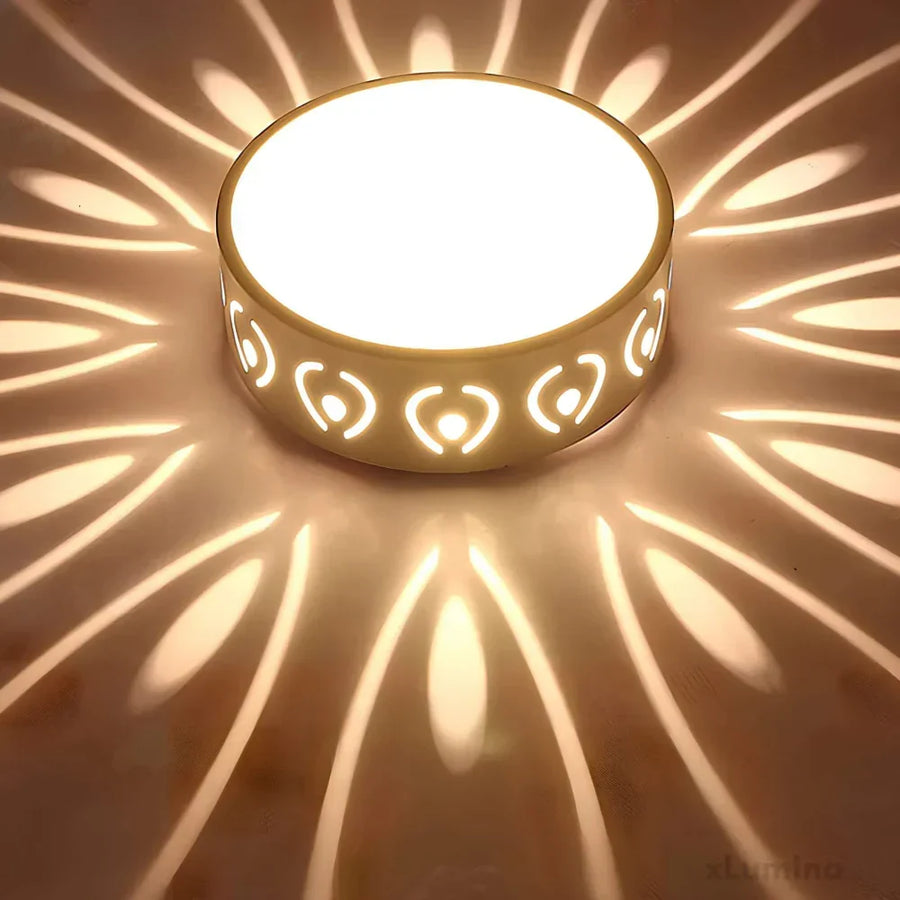 Modern LED ceiling light shown mounted on a ceiling