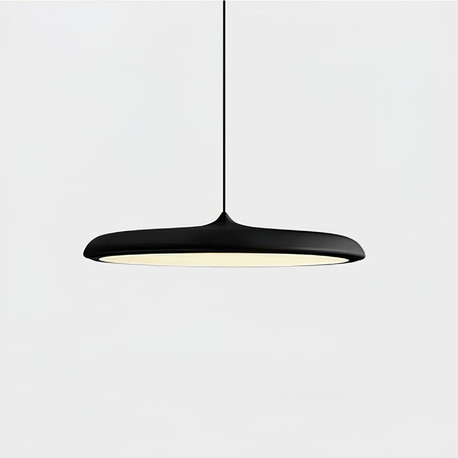 Pendant light shown in orange finish