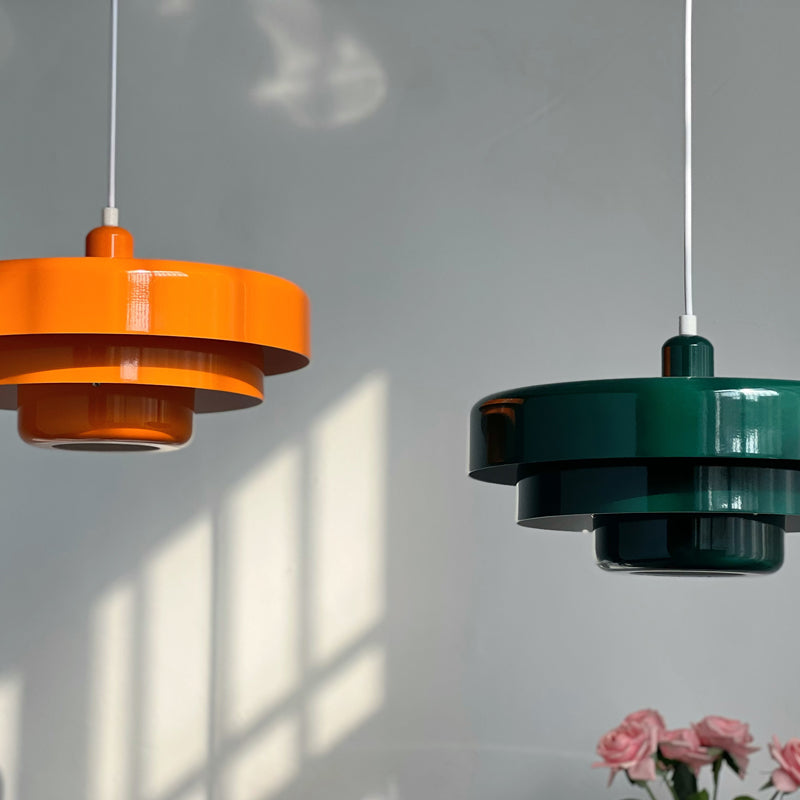 Bottom view of the retro pendant lamp shade