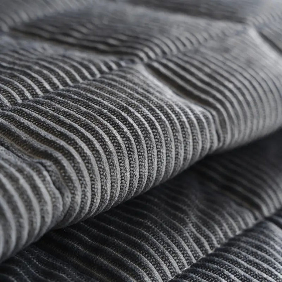 Wide view of the sofa cover covering a full sofa