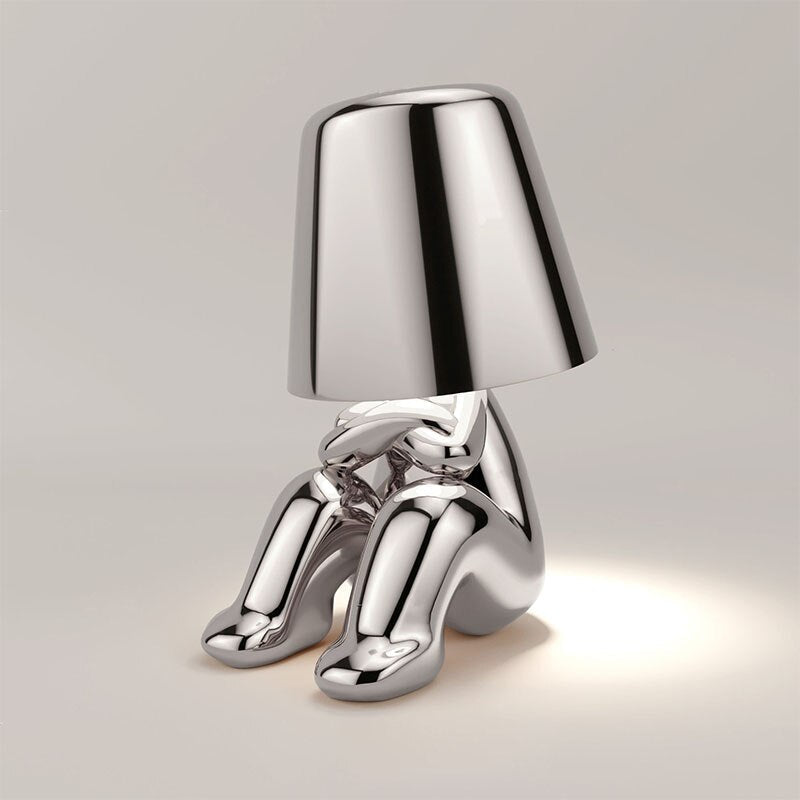Modern rechargeable LED table lamp on a desk