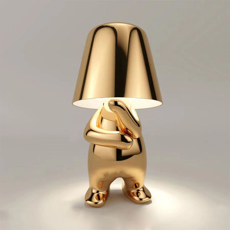 Detail view of the LED light source in the table lamp