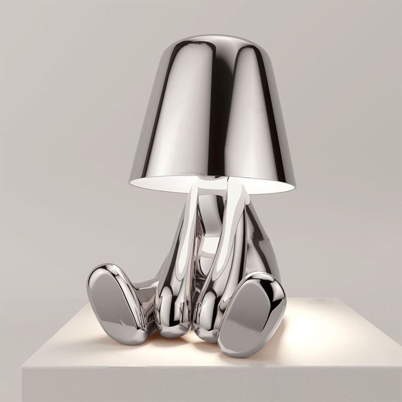 Modern rechargeable LED table lamp with warm white light
