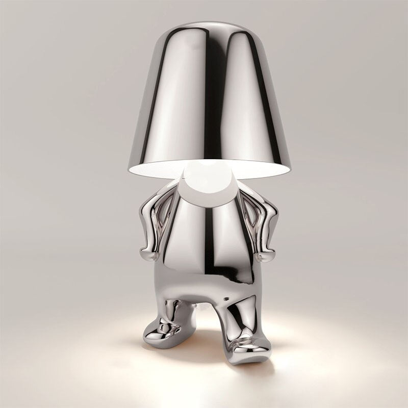Modern rechargeable LED table lamp with cool white light