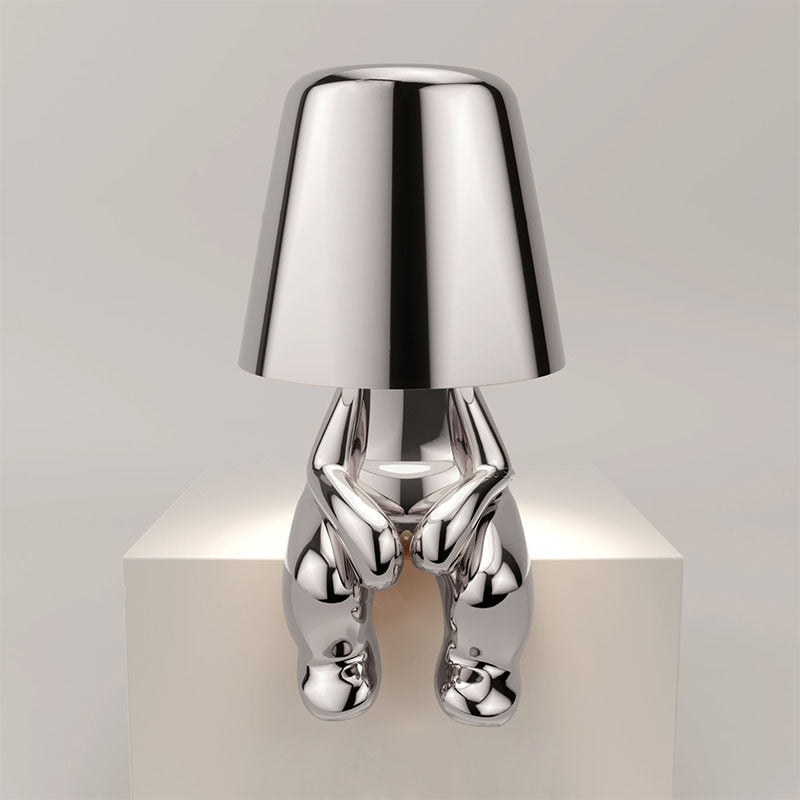 Table lamp shown in silver finish