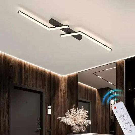 Modern slim LED ceiling light shown from below