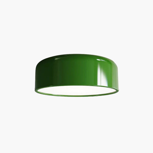Modern vintage LED ceiling lamp mounted on a white ceiling
