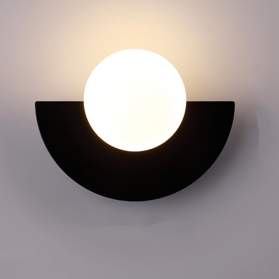 Side view of the half-circle LED wall lamp