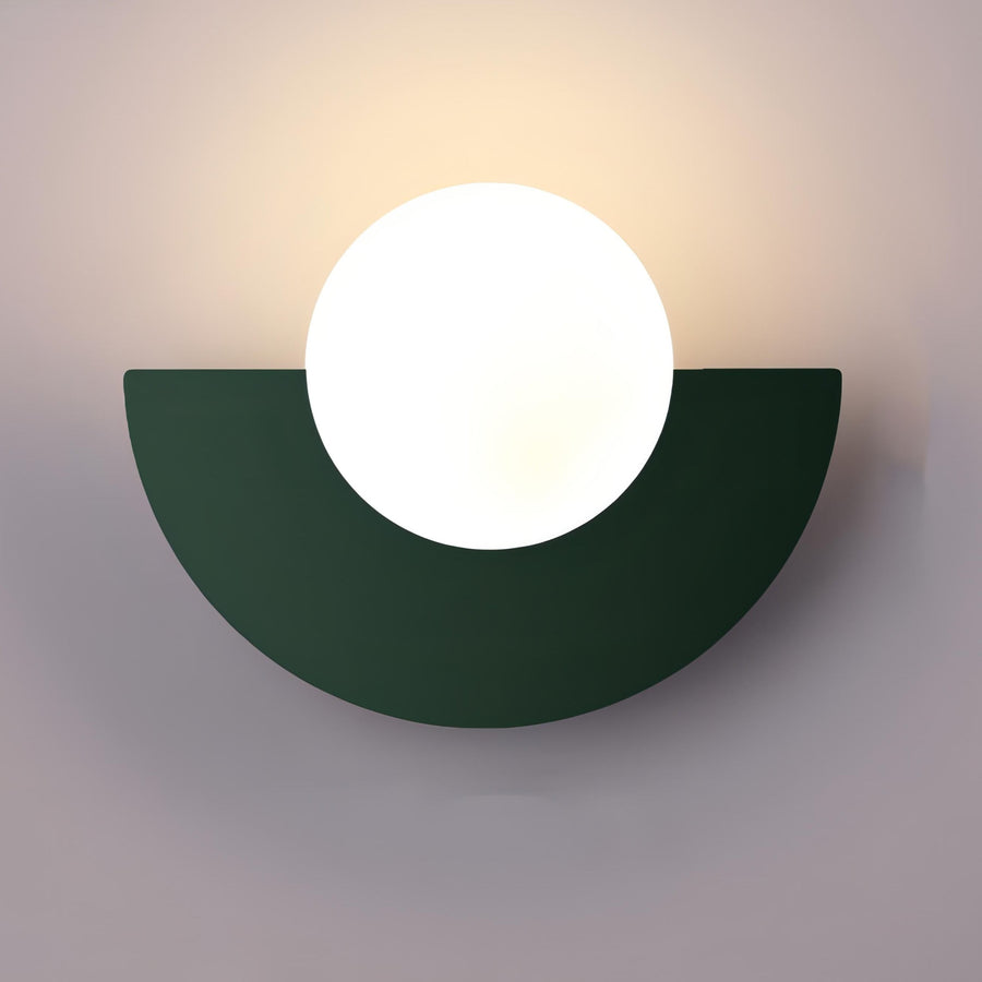 Wall lamp installed above a bed for ambient lighting