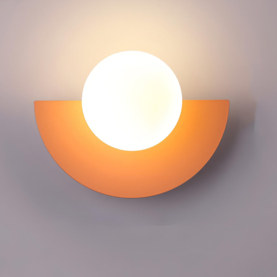 Wall lamp installed in a living room setting