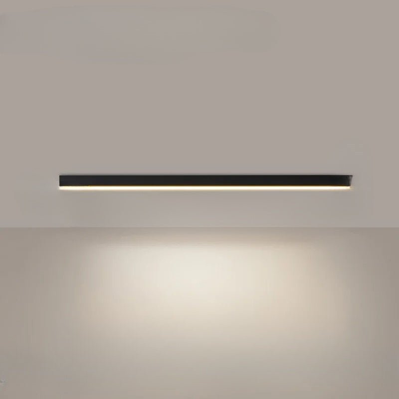 Remote control included with the dimmable linear LED ceiling light
