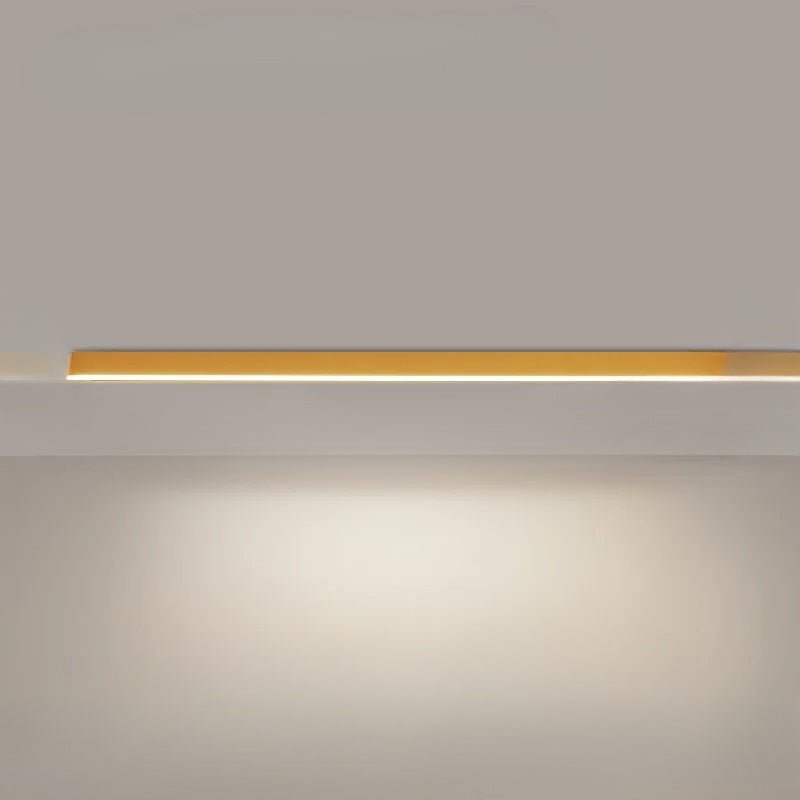 Detail of the mounting bracket on the linear LED ceiling light