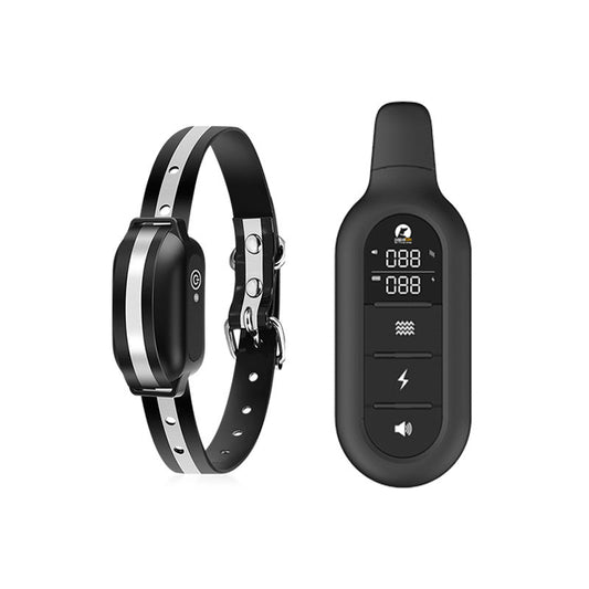 Remote control dog training collar shown on a plain background