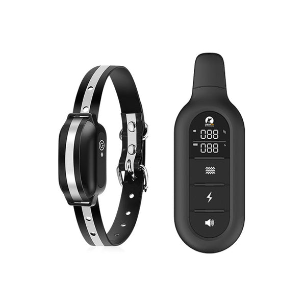Remote control dog training collar shown on a plain background