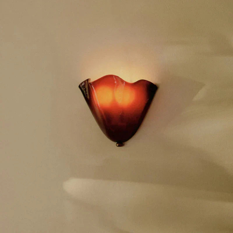 LED wall sconce shown in beige shell design
